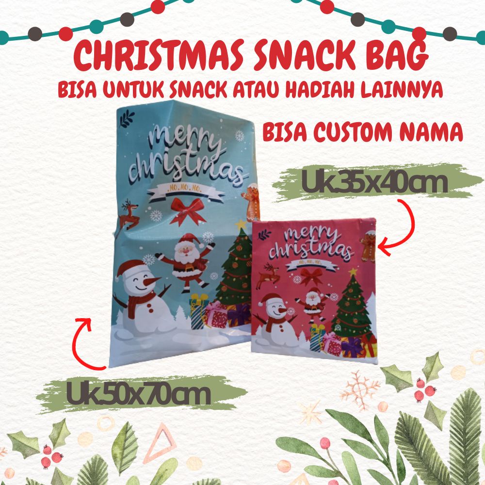 Custom Giant Karung Santa/ Snack Bag Natal / Hampers Natal / Hadiah Natal Anak-Anak