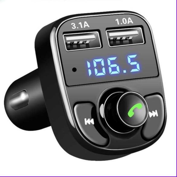 Bluetooth Audio Receiver FM Transmiter Handsfree w/ USB Car Charger