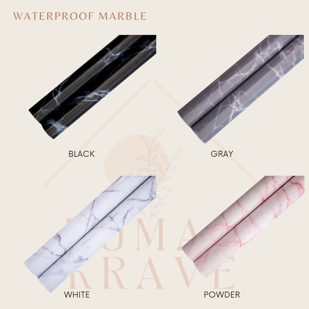 

RUMAH KRAVE - Waterproof Wrapping Paper Marble Kertas Kado Marmer