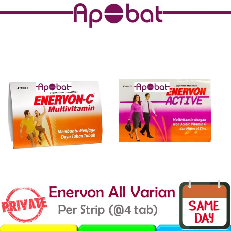 - ApObat - Enervon C Tablet Enervonce Vitamin C Imun Bio Calci Daya Tahan Tubuh Enerfon