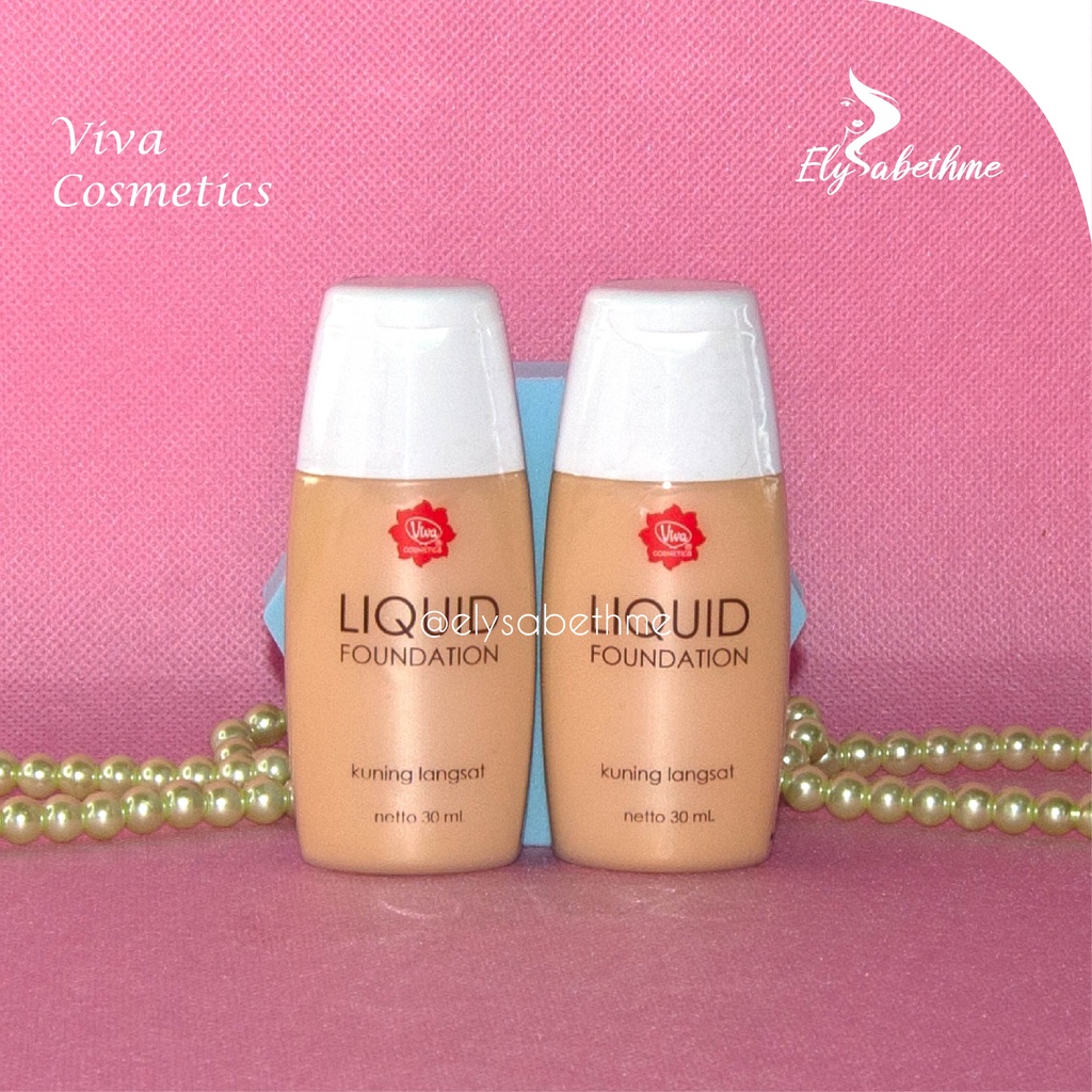 ✿ELYSABETHME✿ (🆅🅸🆅🅰) Viva liquid foundation with bengkuang alas bedak warna natural kuning langsat alas bedak bb cream alami