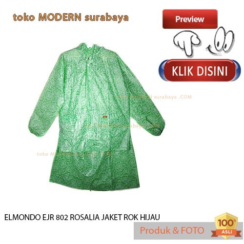 Jas Hujan wanita dewasa Jaket Rok PVC murah ELMONDO EJR 802 ROSALIA