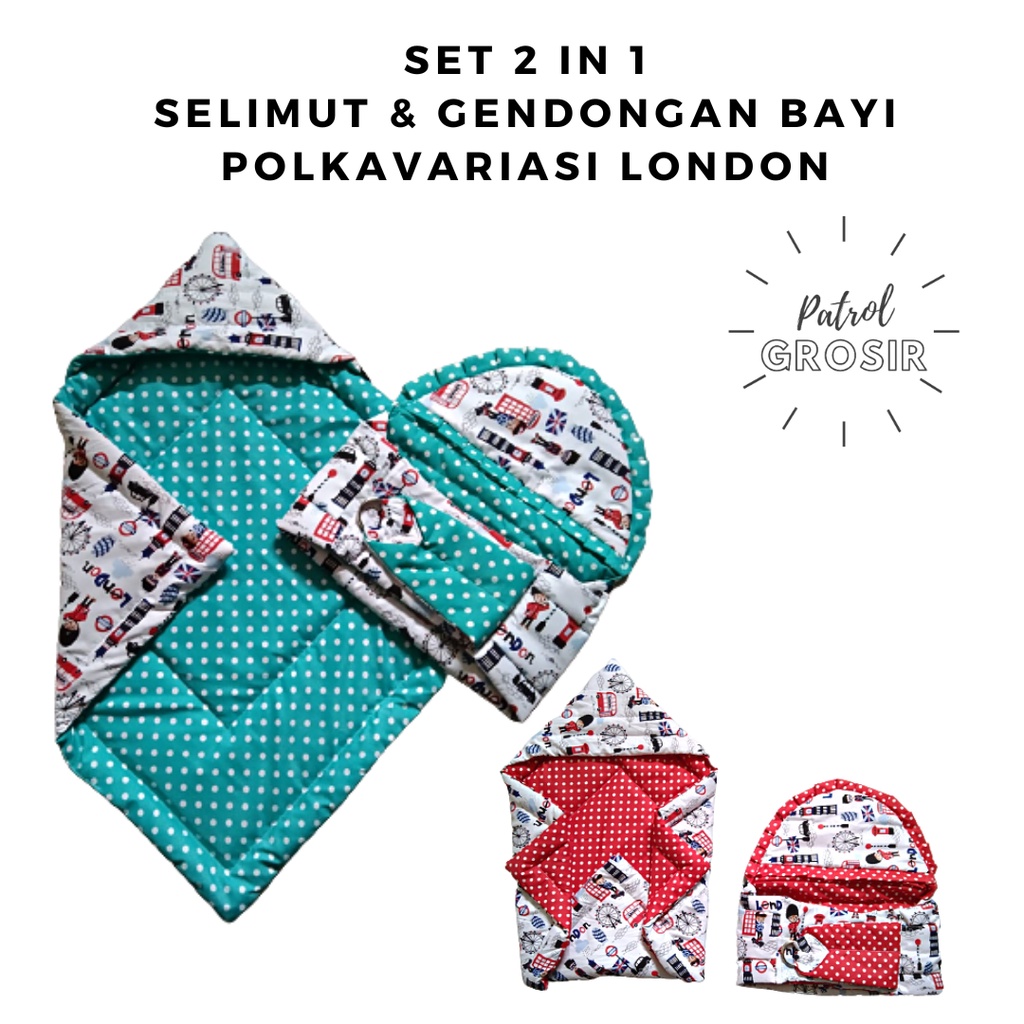 Set 2 in 1 Selimut dan Gendongan Bayi Melysa Baby