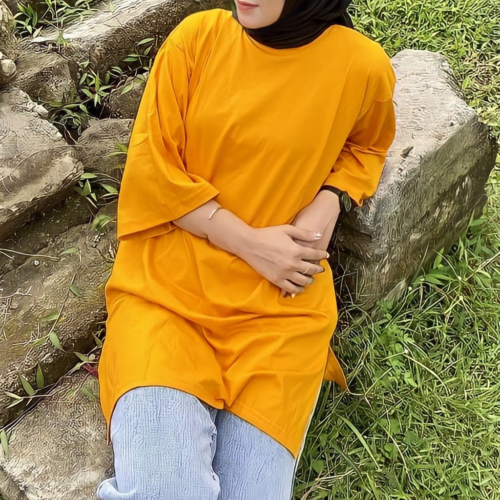 ATASAN OVERSIZE VIRAL KAOS JUMBO WANITA HIJAB FRIENDLY BASIC