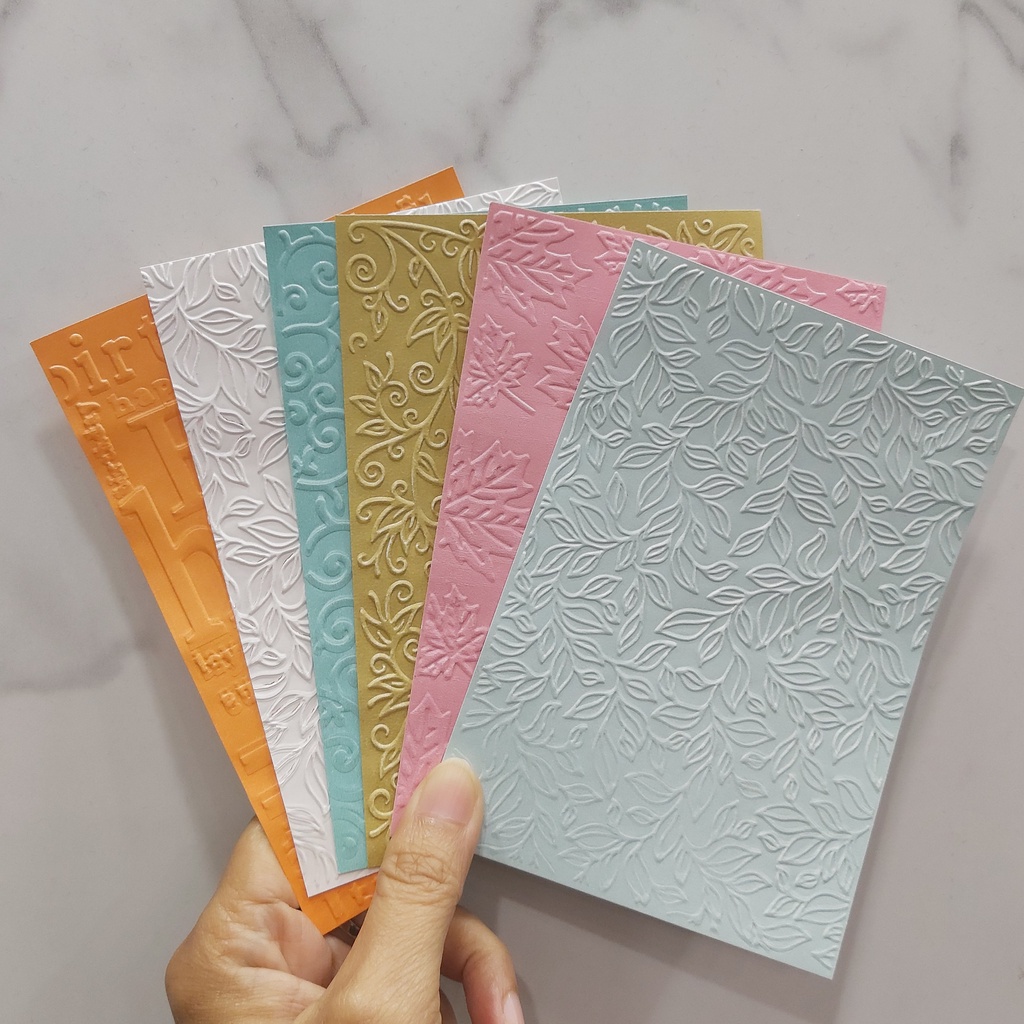 

5 Pcs Kertas Emboss Kertas Motif Ukuran 10 x 14 cm