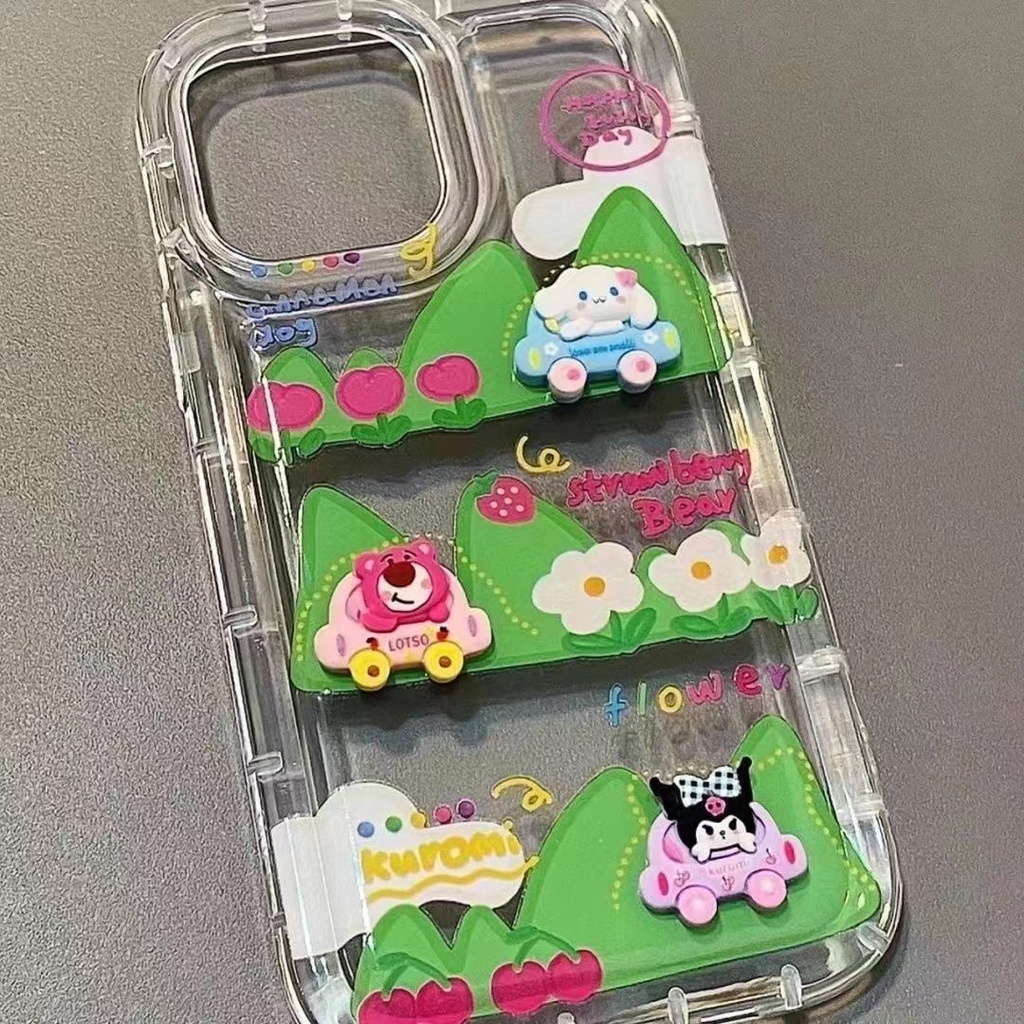 Soft Case Silikon TPU Transparan Motif Beruang Untuk IPhone 14 13 12 11 Pro XS Max X XR 8 7 6 6S Plus