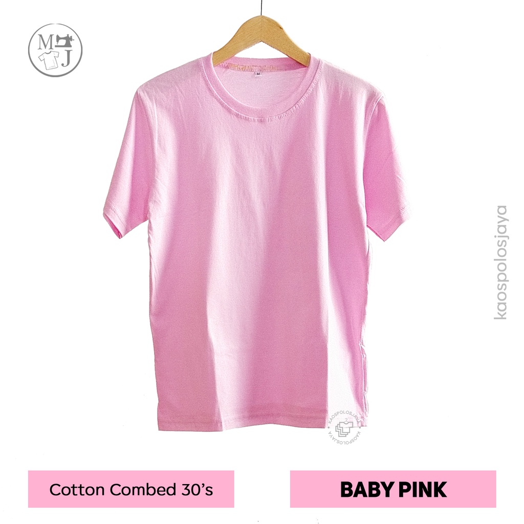 KAOS POLOS BABY PINK/ KAOS POLOS COTTON COMBED 30S BABY PINK/ KAOS PREMIUM