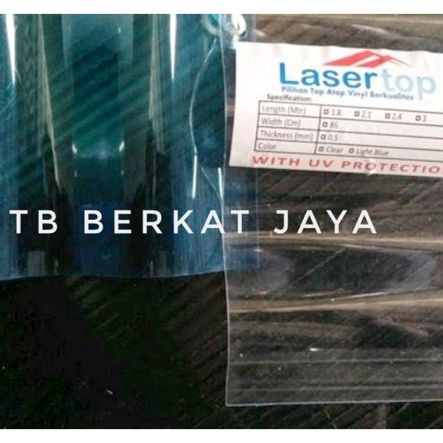 ATAP FIBER GELOMBANG PLASTIK CLEAR BENING LASERTOP 180 CM X 80 CM