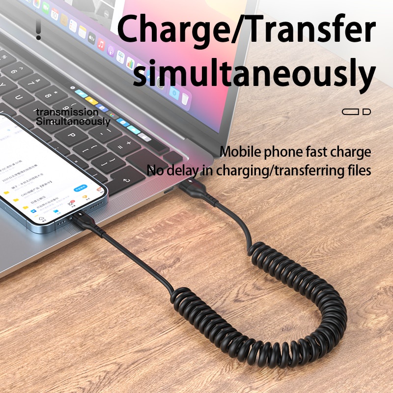 Kabel Data / Charger Micro USB Tipe-C 65W 5A 3A Fast Charging Untuk Handphone