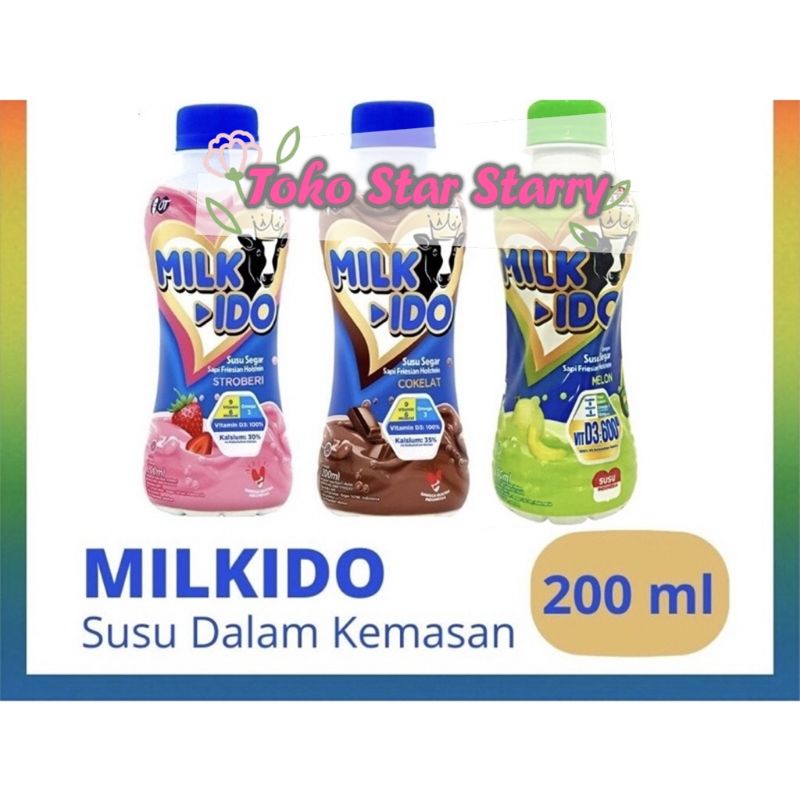 

[Instant] Milkido Susu Siap Minum 200ml Susu viral Susu Milkido Susu UHT
