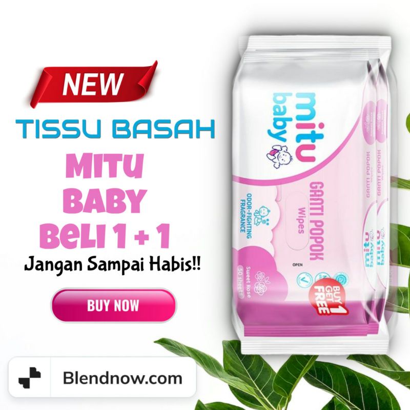 Tisu Basah Mitu Baby 50 Sheet Beli 1 Gratis 1 Aman BPOM