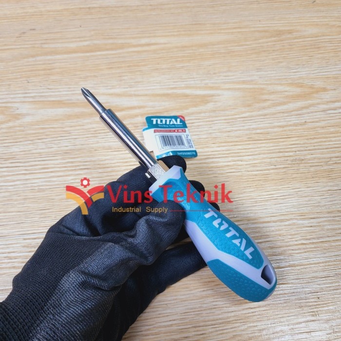 [COD] Total Tht2506076 Obeng Bolak Balik 6 In 1 Screwdriver Set / Perlengkapan Rumah Tangga Murah / 
