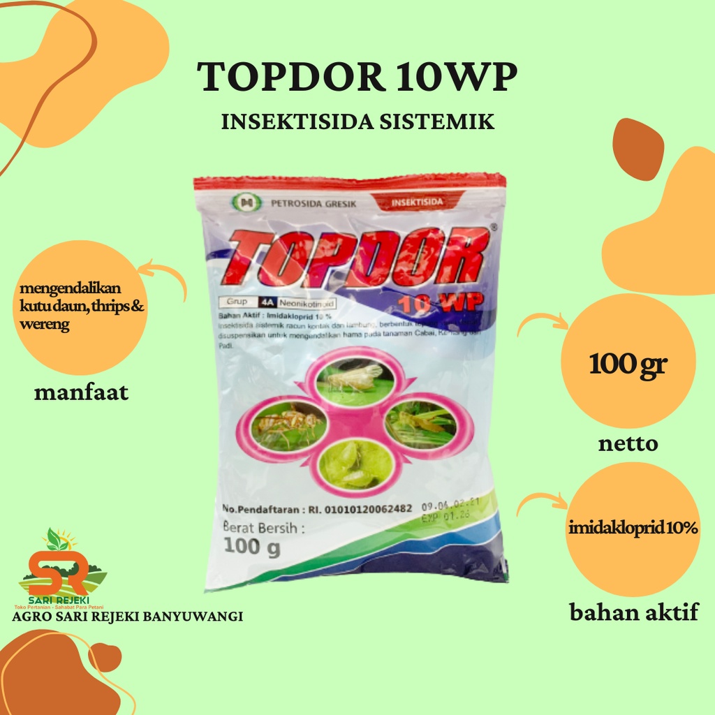 TOPDOR 10WP 100GR INSEKTISIDA SISTEMIK IMIDAKLOPRID
