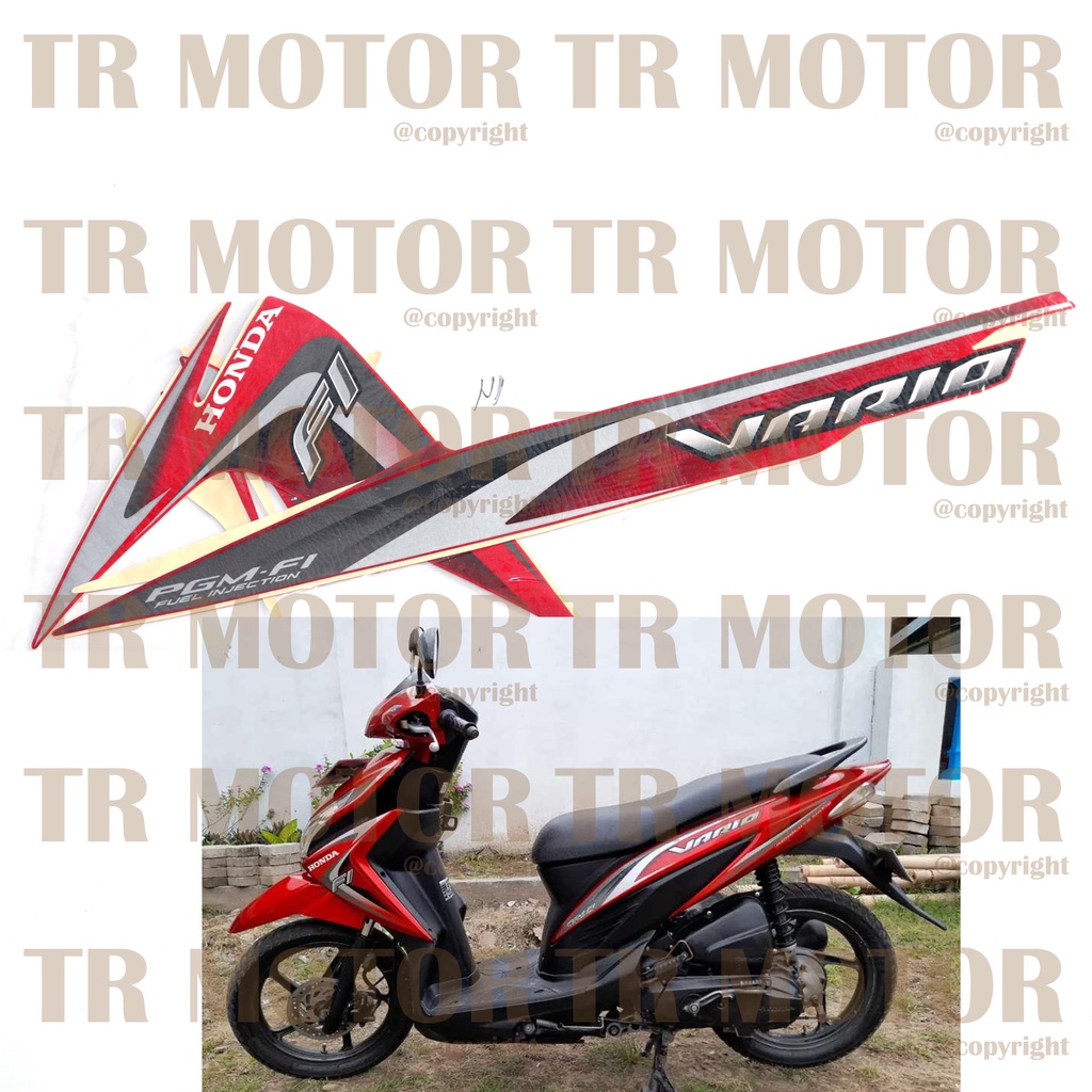 Stiker Motor Vario 110 Fi 2014  Sticker Striping Lis Full Set Motor