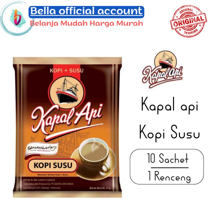 

Kapal Api Kopi Susu Renteng renceng 10 Sachet