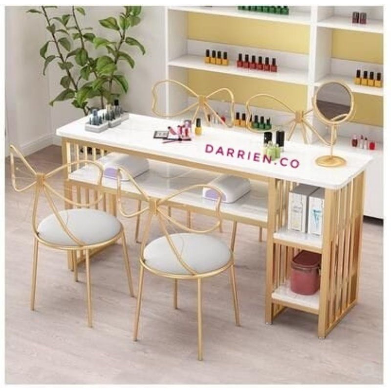 Set meja dan kursi | meja nail art | Meja multifungsi | meja konsol