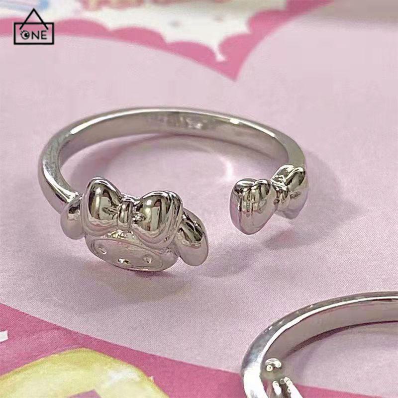 COD❤️Cincin Kuromi Melody Adjustable Kartun Lucu Korea Cincin Untuk Wanita-A.one