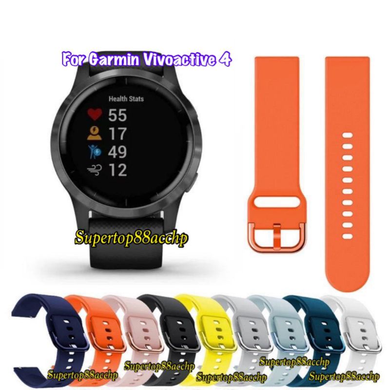 Strap Garmin Vivoactive 4 Tali Jam Rubber Colorful Buckle Model Active