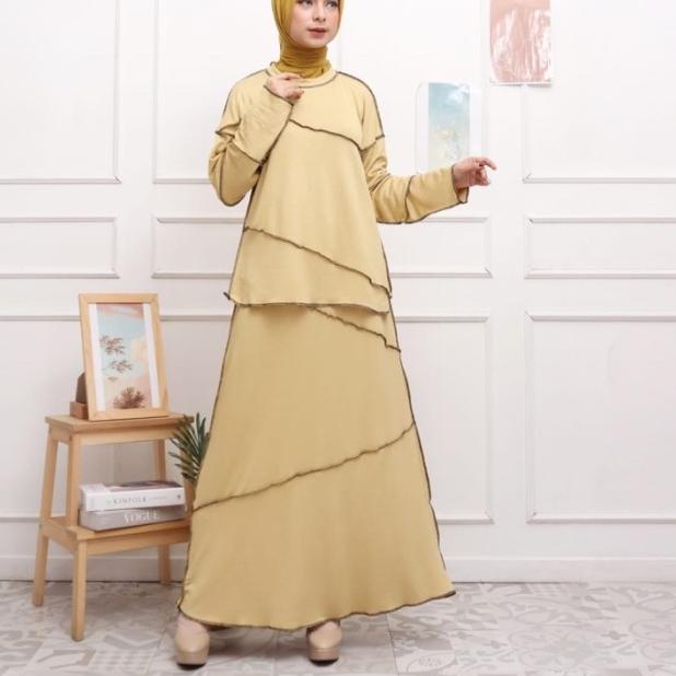 ONE SET LALISA SET ROK JUMBO STELAN VIRAL JAHIT TERBALIK SET BAHAN - Lilac