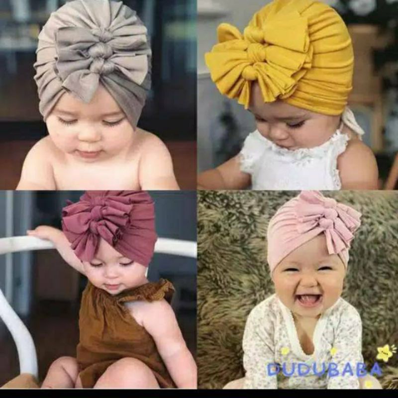 Turban Bayi Ikat Tiga / Turban Anak 0-3 Tahun