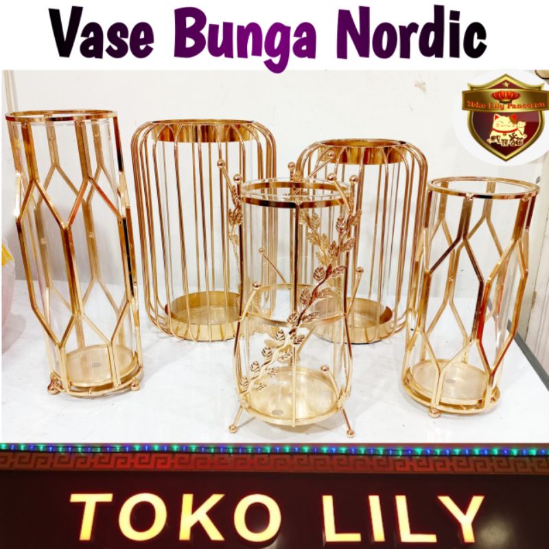 Vas Bunga Nordic / Nordic Flower Pot / Pot Bunga Kaca Aestetic / Vase Bunga Elegan