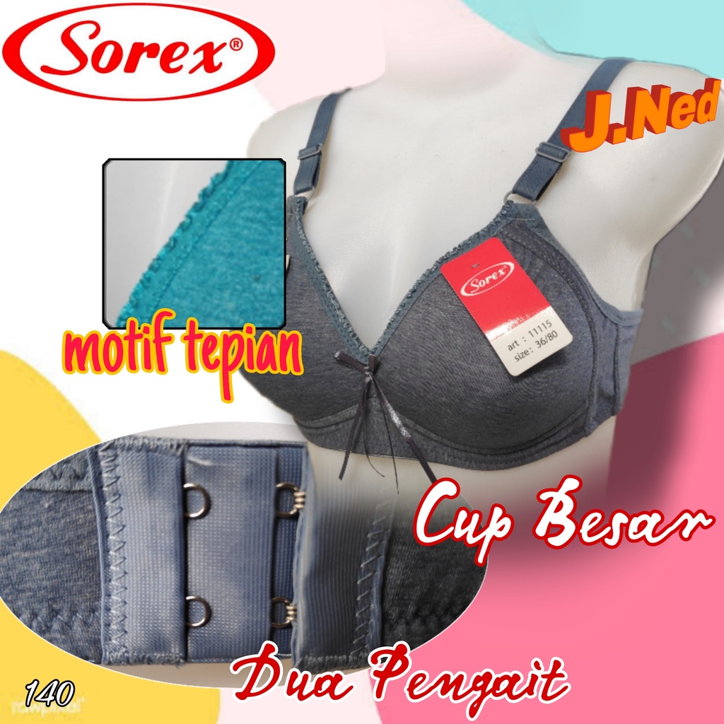 J140 - BRA SOREX BUSA TIPIS TANPA KAWAT CUP C SIZE 36-42