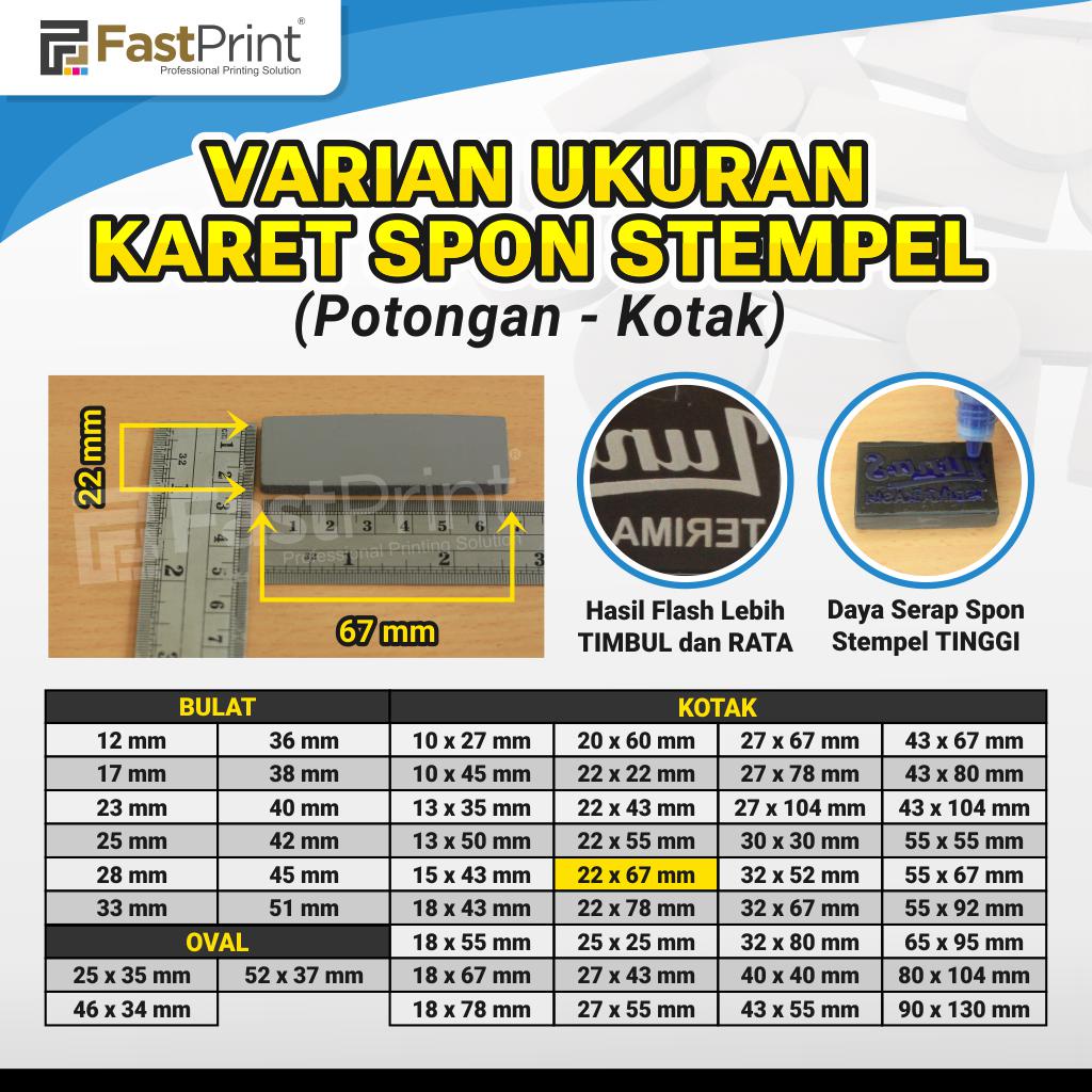 Karet Busa Spon Stempel Model Kotak 22X67 MM