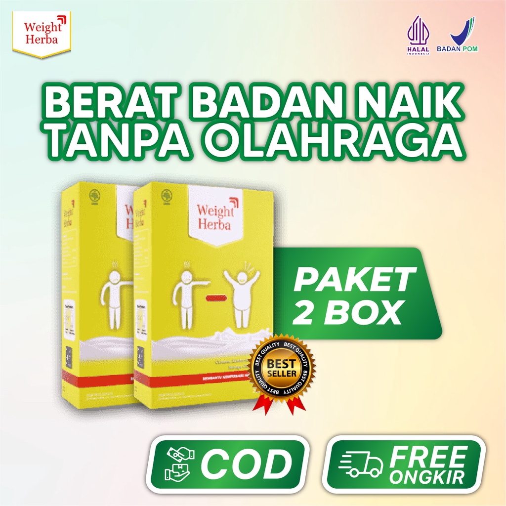 

Weight Herba 2 Box Susu Penggemuk Badan Penambah Berat Badan dan Penambah Nafsu Makan Dewasa Secara Herbal Alami Original Halal BPOM bisa COD Isi 200gr