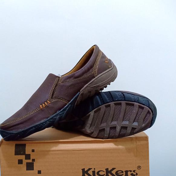 SEPATU KICKERS CASUAL PRIA KULIT ASLI