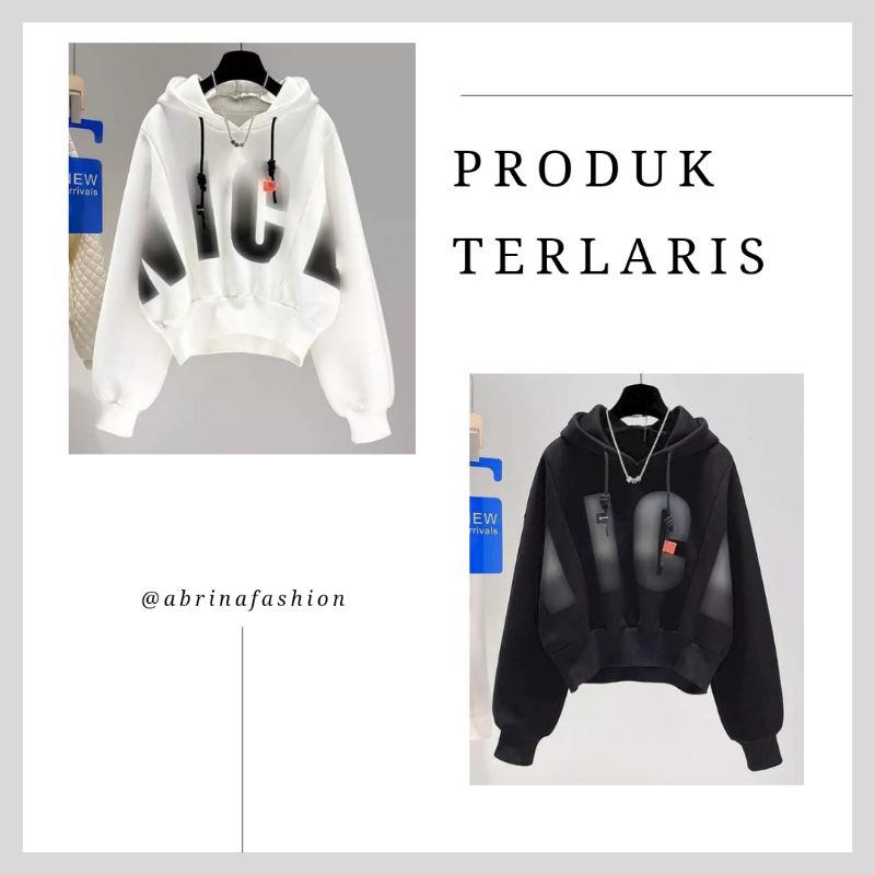 NICL Sweater Hoodie Remaja Wanita FLeece Tebal Fit L Outerwear Remaja Korean Style Kekinian Termurah