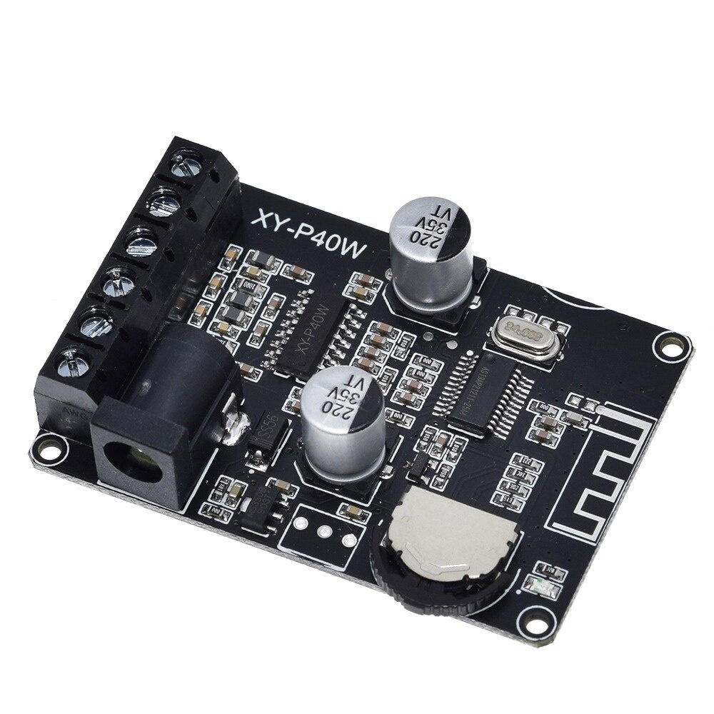 Bluetooth 5.0 stereo audio power amplifier board 40Wx2 Bluetooth receiver DC 12/24V supply XY-P40W