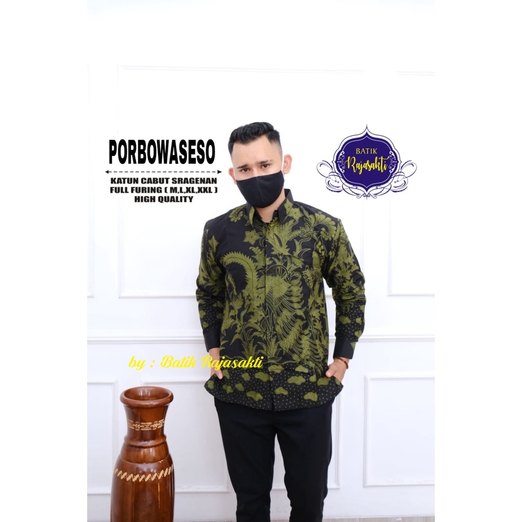 PORBOWASESO RAJASAKTI BATIKSOLOAMANAH KEMEJA BATIK PRIA SOLO LENGAN PANJANG PENDEK LAPIS FURING ATASAN PREMIUM MODERN KATUN HALUS SEKUNTUM BUNGA TWO BANGSAWAN DUO BANGSAWAN BIRUDUO AYAM NAVI DIAMOND PEN BIRU BERLIAN BIRU PEN  MAHESARA PEN MAHESARA SOGAN