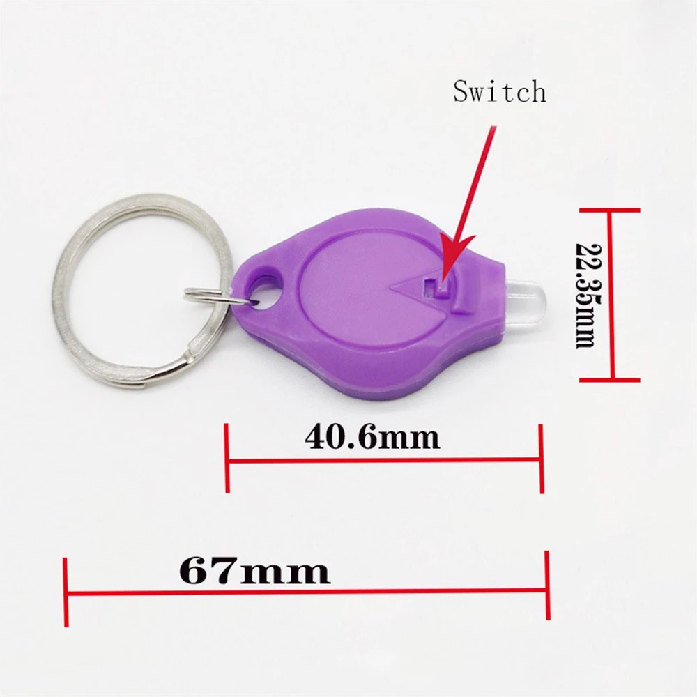 Gantungan Kunci Lampu Untuk Camping, Hiking LED Key Ring Light Torch Mini LED Keychain Senter Gantungan Kunci Senter LED Multicolor Key Ring Flashlight Emergency Keychain Light