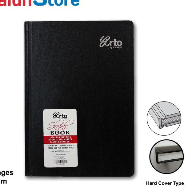

Arto Sketch Book / Sketsa / Buku Gambar A4 Hard Cover 120 sheets