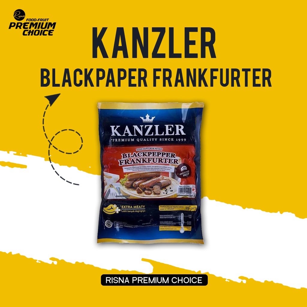 

KZ Beef Blackpaper Frankfurter 360gr