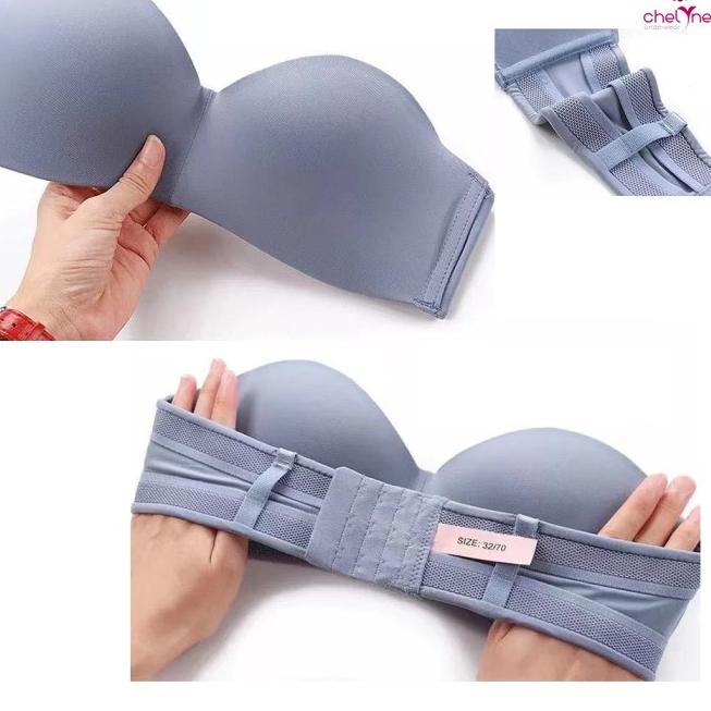 Chelyne BH SET ( Bra + CD ) Seamless Lycra V766 Stelan Premium Half Cu - BH Hitam, 34