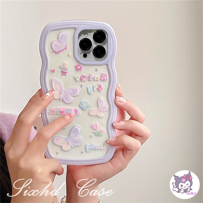 Soft Case Motif Kartun Kupu-Kupu Untuk iPhone 14 13 12 11 Pro Max SE2020 X XR Xs Max 7 8 6 6s Plus Butterfly