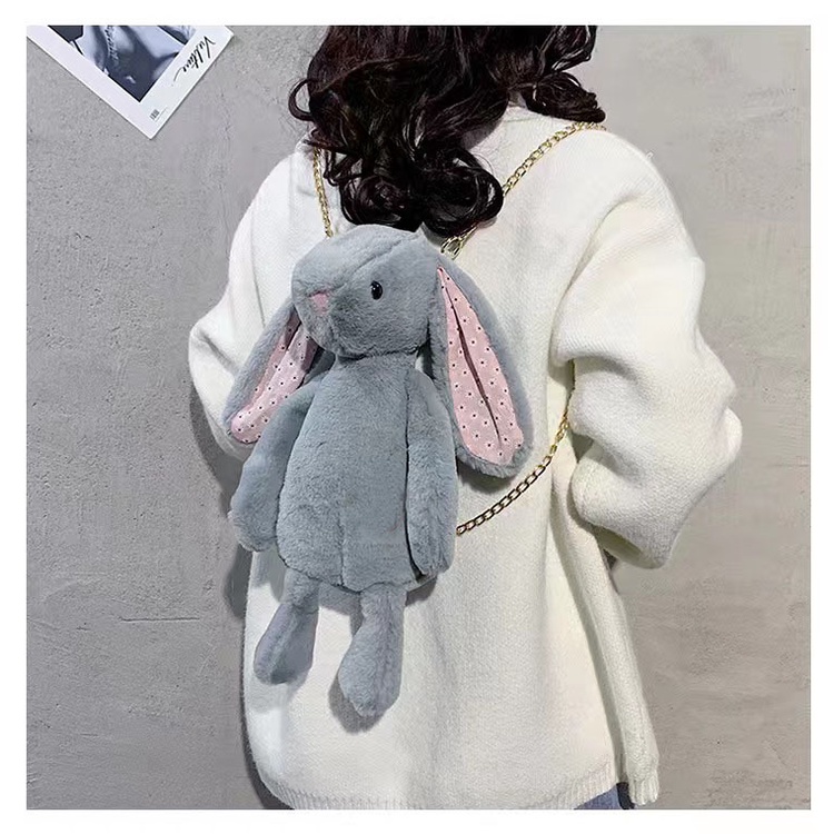 (COD)Tas Ransel Wanita Tas Lucu Fashion Motif Kartun Karakter Hewan Kelinci Anak &amp; Dewasa