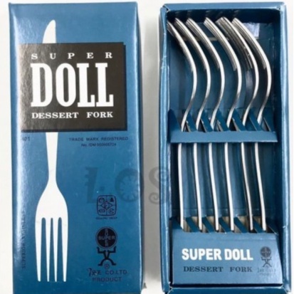 Garpu makan Super doll Besar Stainless Steel Isi 6 pcs