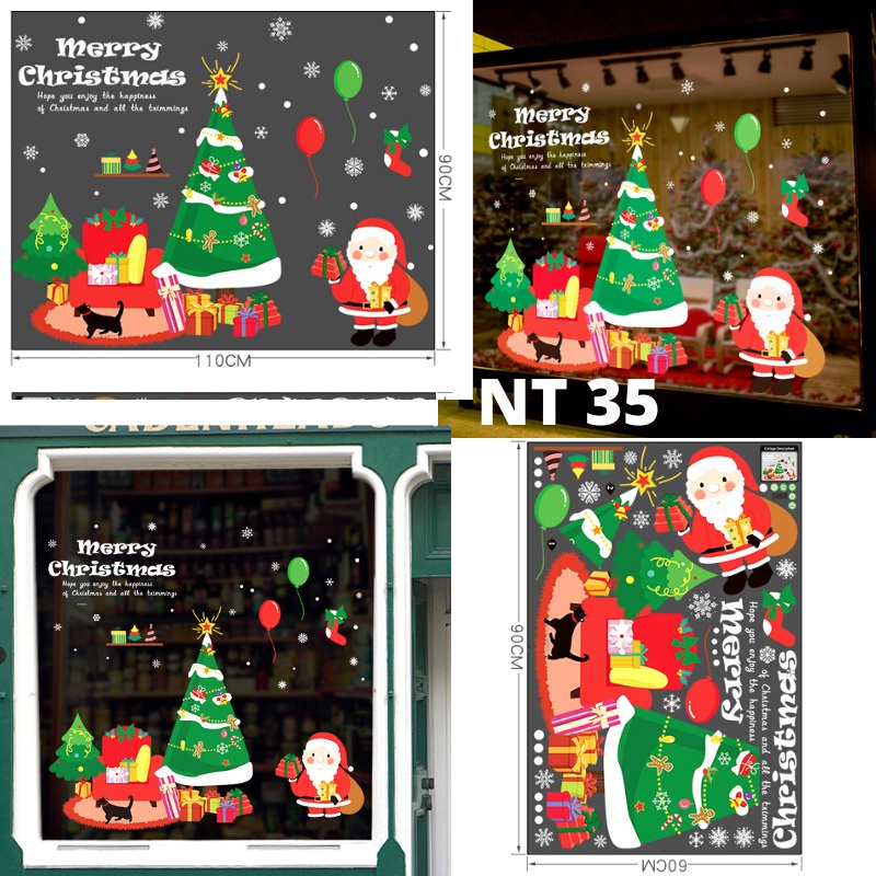 WALL STICKER STIKER NATAL WALLSTIKER SETIKER WALLSTICKER POHON TEMA MOTIF NATAL WALSTICKER WALSTIKER WALLPAPER PAPER MERRY MERY CHRISTMAS CRISTMAS 2022 SANTA CLAUSE TAHUN BARU 2023 DEKORASI HIASAN DINDING TEMBOK PINTU KACA JENDELA DEKOR NATAL banyak