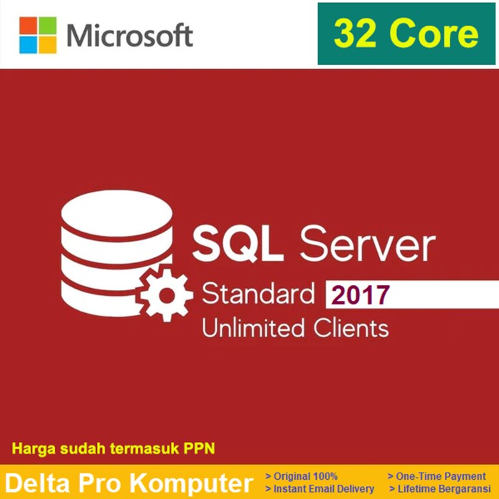 Microsoft SQL Server 2017 Standard 32 Core Unlimited User CAL Lifetime