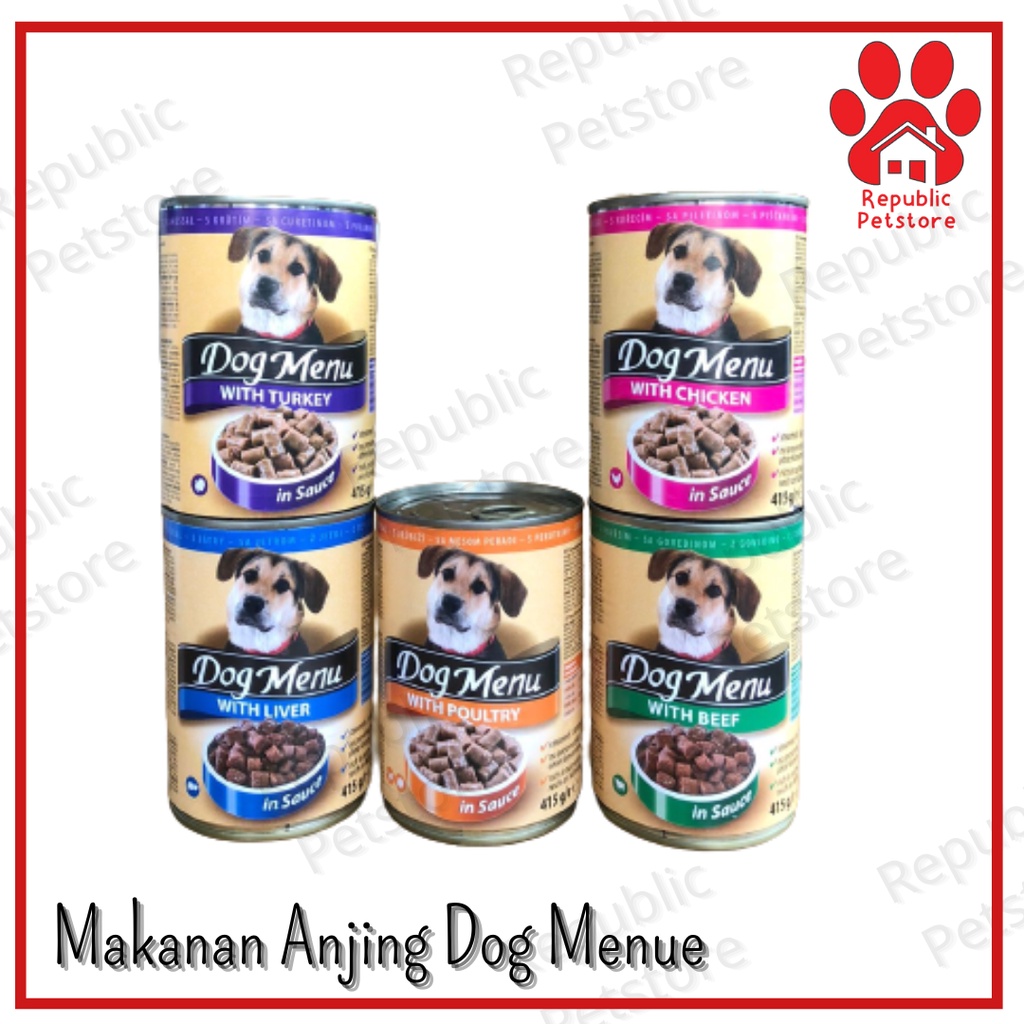 Makanan Basah Anjing Kaleng Dog Menu 415gr - Can Wet Dog Food