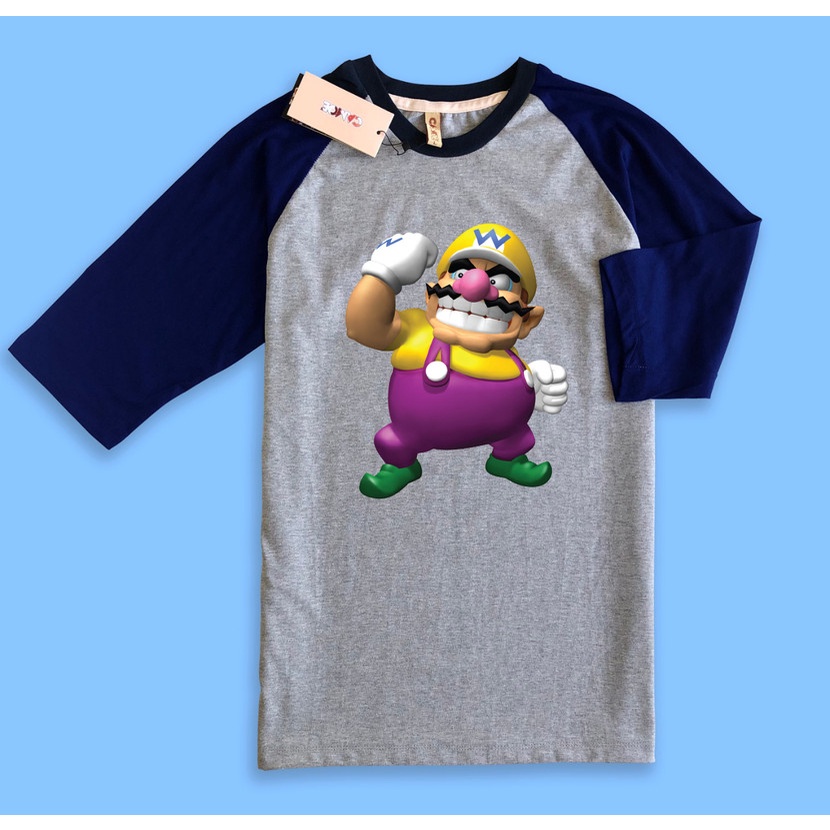 Kaos Raglan Super Mario 3D Character Wario