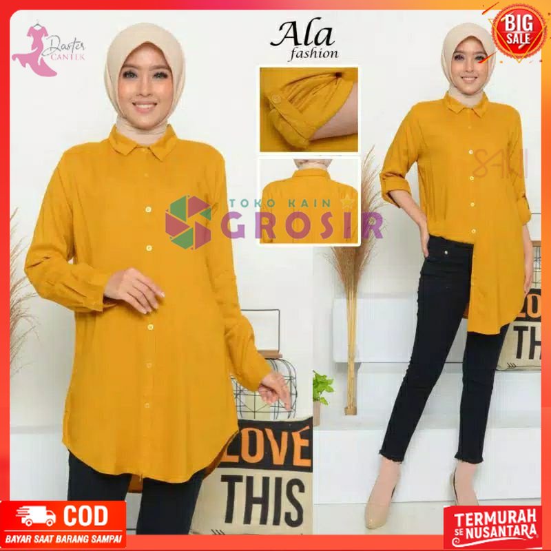 Tunik Jumbo Polos bahan wolfis BALI KEKINIAN