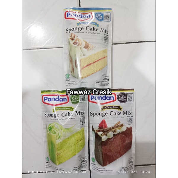 Pondan Sponge Cake Mix 200gr / Tepung Premix 200 gr