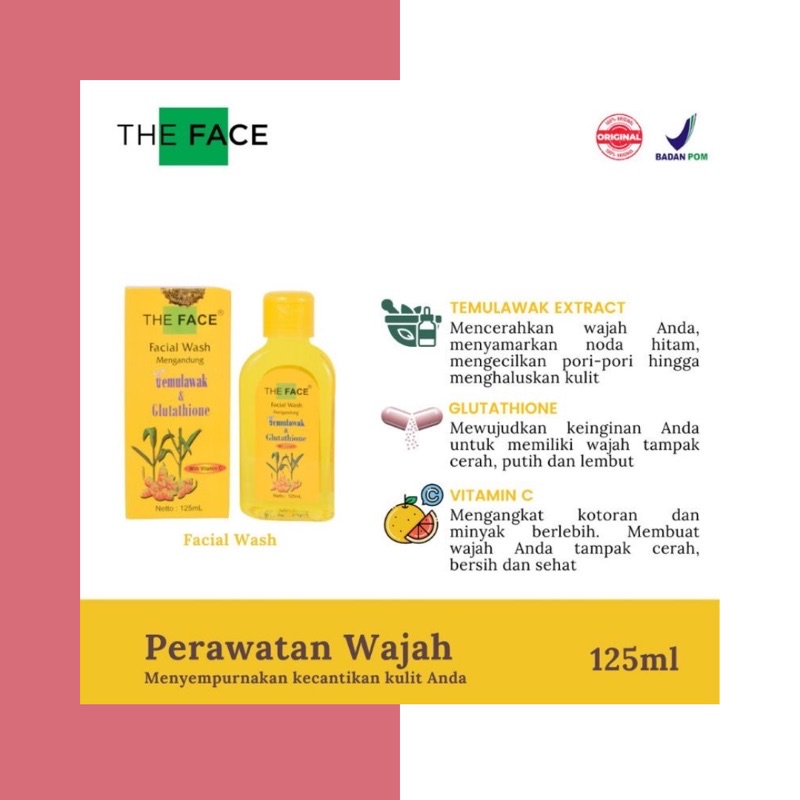 FACIAL WASH TEMULAWAK THE FACE ORIGINAL BPOM