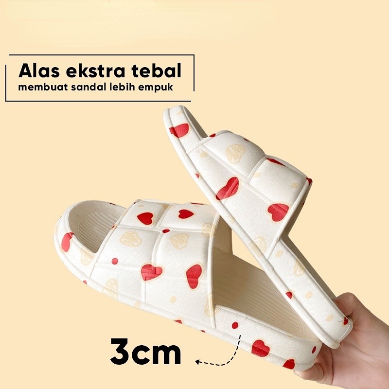 Lazy Bear Sandal Jelly Anti Slip / Rumah/Kamar Mandi /H06 Sendal Slipper Empuk Comfy Pria Wanita