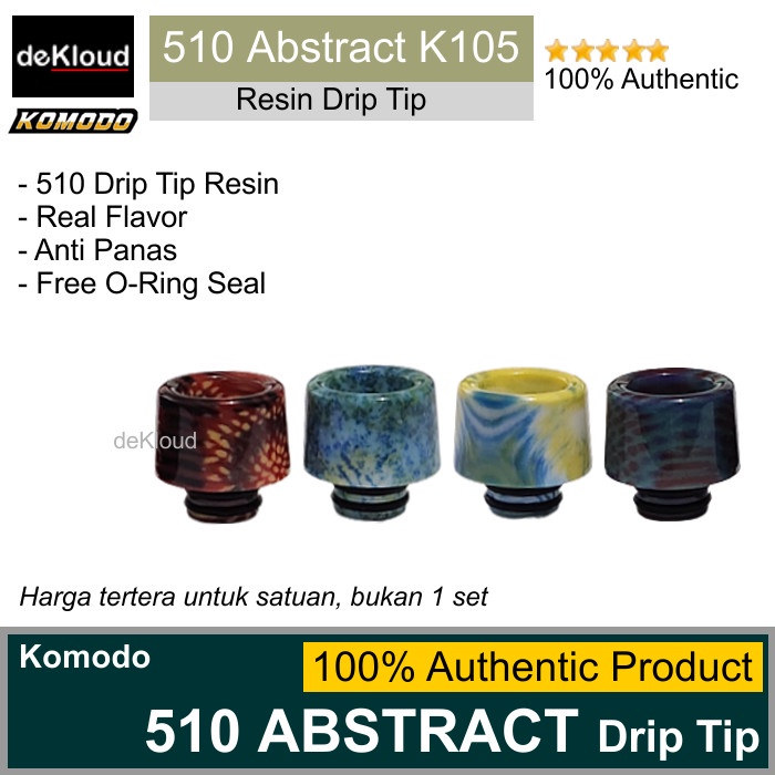 Autehtik 510 RESIN ABSTRACT K105 Drip Tipx | driptipx anti panas komodo