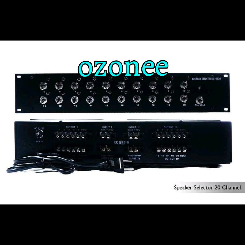 SPEAKER SELECTOR 20 CHANNEL SELECTOR SPEAKER 20 CHANNEL 4 INPUT