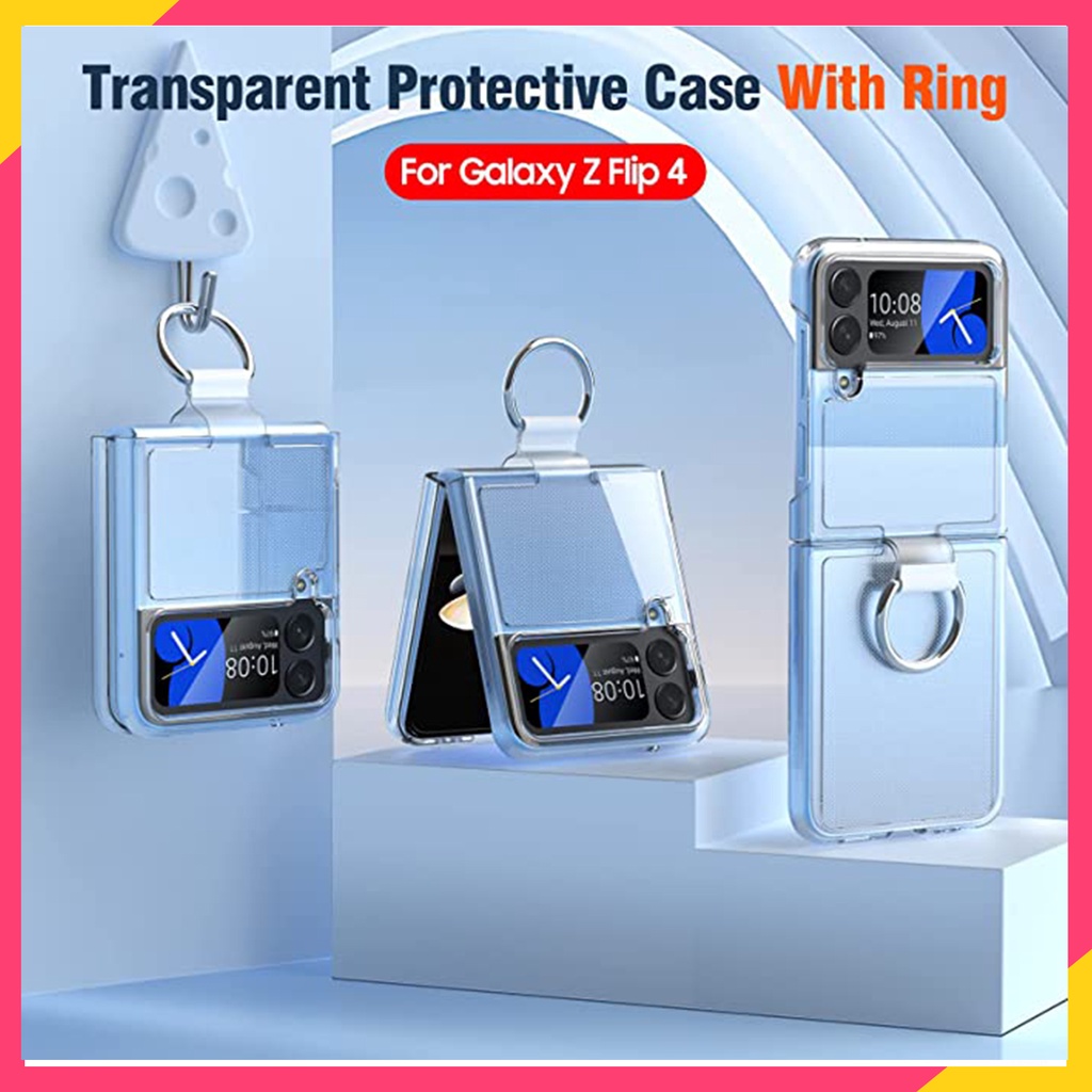 【Ready Goods】Case Z Flip 4 Case Flip4 Case Samsung Galaxy Z Flip 4 Clear Case Zflip4 Hard Case Z Fli